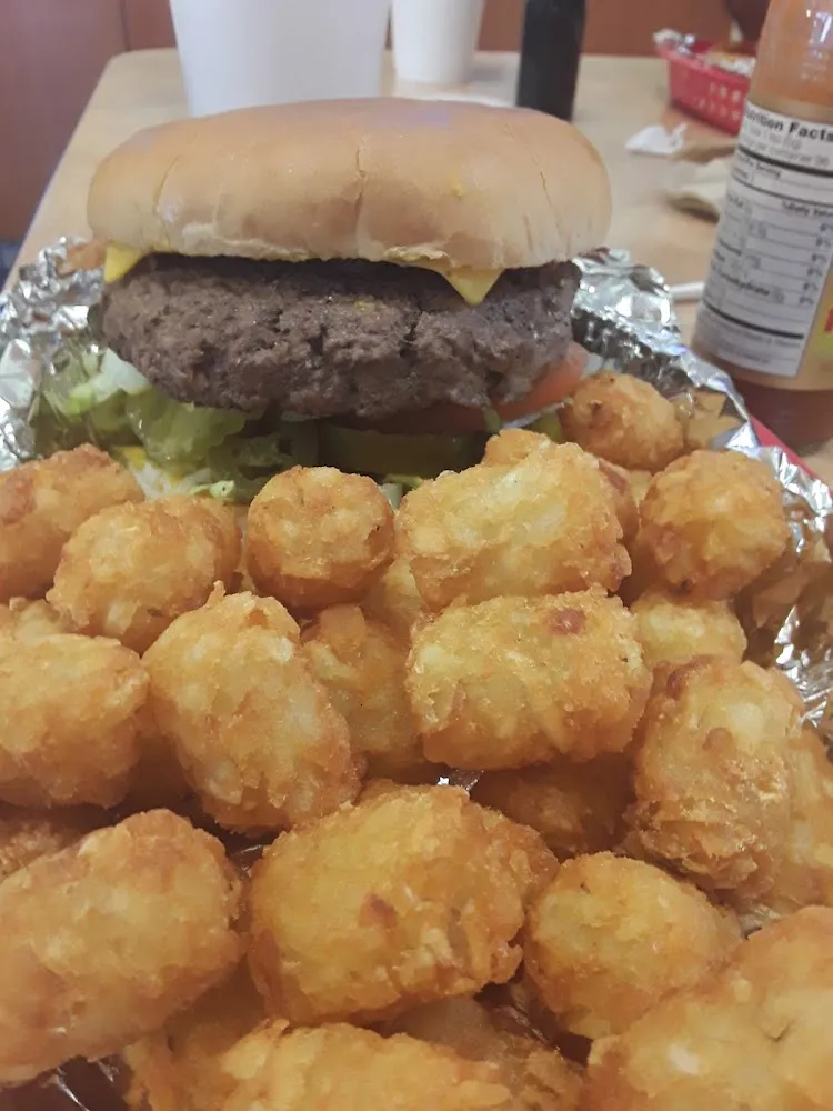 Bacon Cheeseburger and Tots